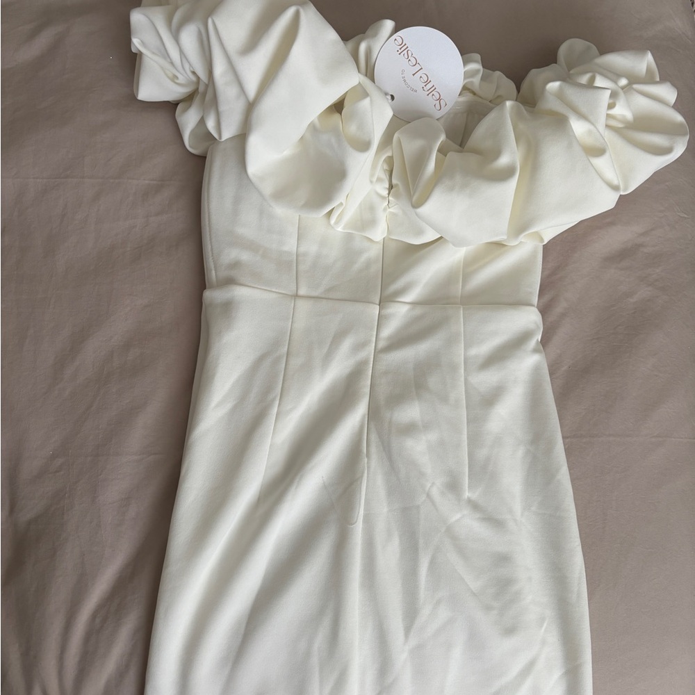Always Yours Off-Shoulder Mini Dress White